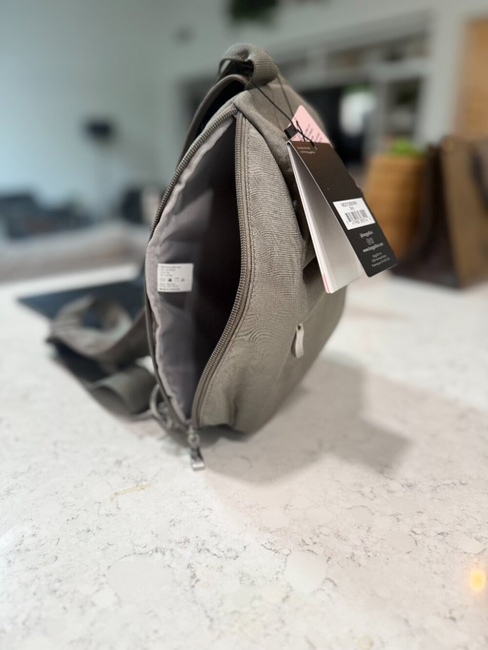 Baggallini Medium Sling Backpack - 9"x11" Lightweight Sling Bag with Convertible - Picture 7 of 11